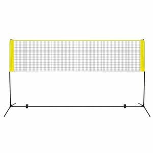 Costway Badminton Tennis Net Set Volleyball Kit Outdoor Sports Yellow