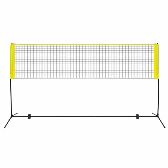 Costway Badminton Tennis Net Set Volleyball Kit Outdoor Sports Yellow