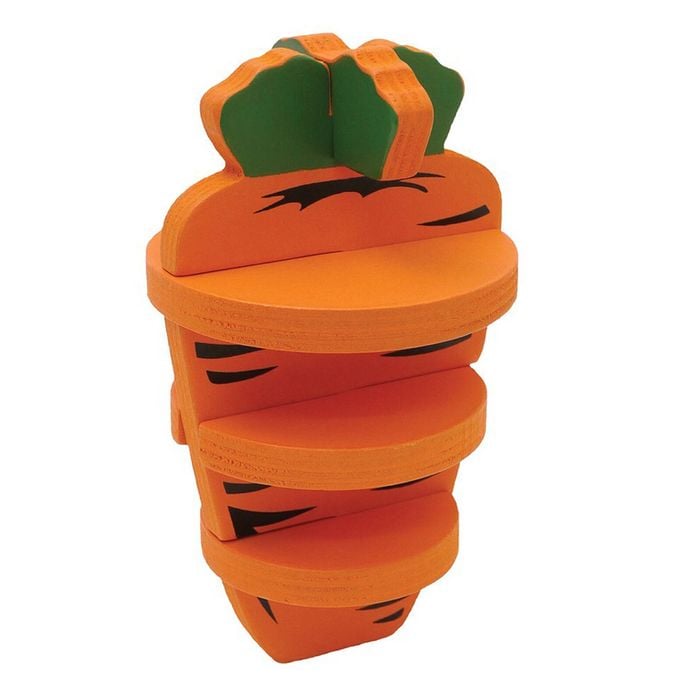 Rosewood Carrot Woodies 3-D Chew/Gnaw Hamster/Ferret Small Pet Activity Toy