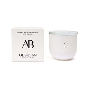 Aromabotanical Obsidian Crystal Infused 340g Scented Wax Candle Home Fragrance
