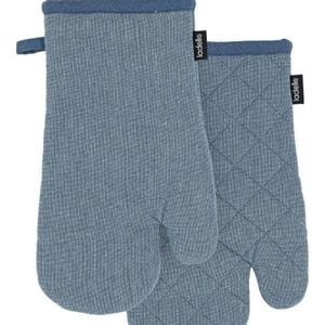 2pk Ladelle Eco Recycled Blue Heat Protection Kitchen Oven Mitts