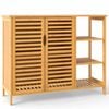 Costway Bamboo Storage Cabinet Buffet Cupboard Sideboard Laundry Shelf