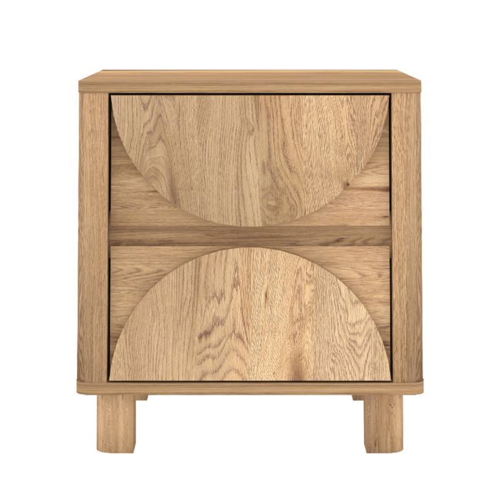 Cosmoliving Arched 2 Drawers Bedside Table