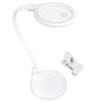 Brilliant White Magoo Magnifier Clamp And Desk Lamp