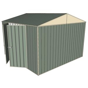Build-a-Shed 3.0 x 3.0 x 2.3m Gable Double Hinged Side Doors Shed - Green