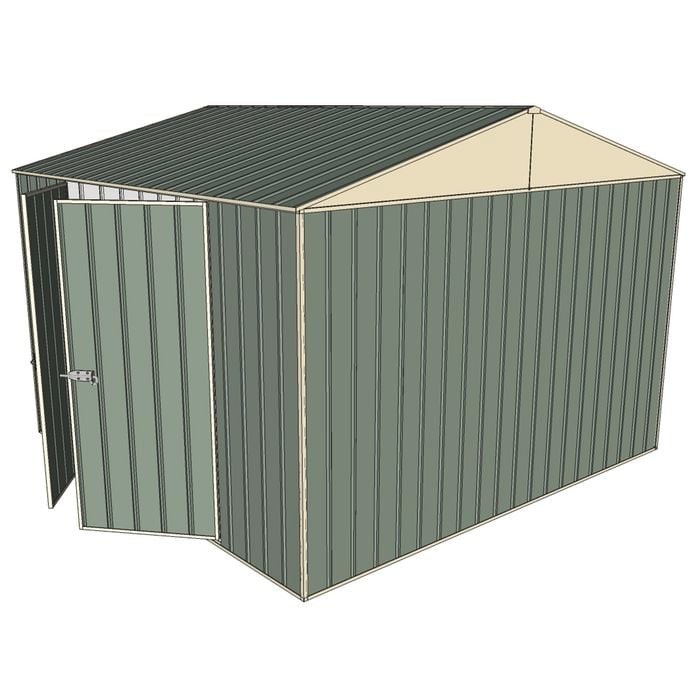 Build-a-Shed 3.0 x 3.0 x 2.3m Gable Double Hinged Side Doors Shed - Green
