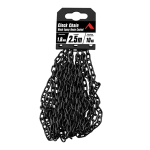 Pinnacle 1.8mm x 2.5m Black Matte Clock Chain