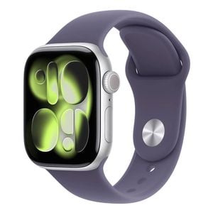 Apple Watch Series 11 GPS + Cellular 46mm Silver Aluminium Case w/ Purple Fog Sports Band (S/M)