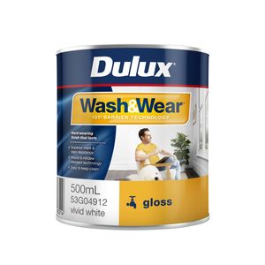 Dulux 500ml Vivid White Wash&Wear Gloss Interior Paint