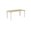 Olg Axis Table 4 Leg White Frame New Oak Smooth Top L1600mm X W750mm