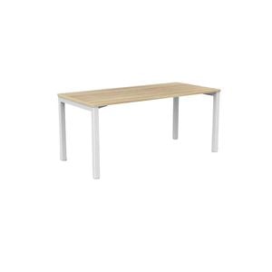 Olg Axis Table 4 Leg White Frame New Oak Smooth Top L1600mm X W750mm