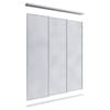 Lugna 2100 x 1800mm Clear Anodised Mirror Wardrobe Triple Sliding Doors