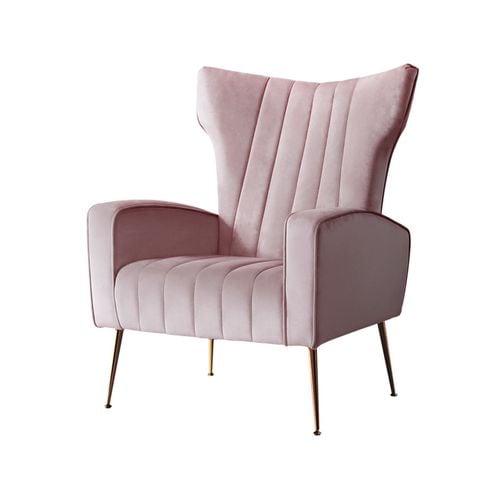 Artiss Armchair Velvet Pink Kate Bunnings Australia