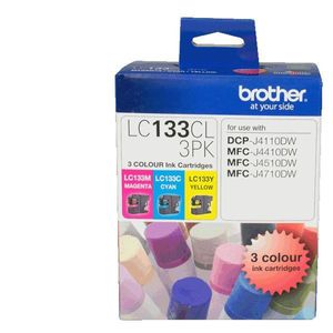 Brother LC133 Colour Cartridge Value Pack - Cyan, Magenta, Yellow