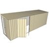 Build-a-Shed 1.5 x 6 x 2m Skillion Double Hinged Side Doors Shed - Cream