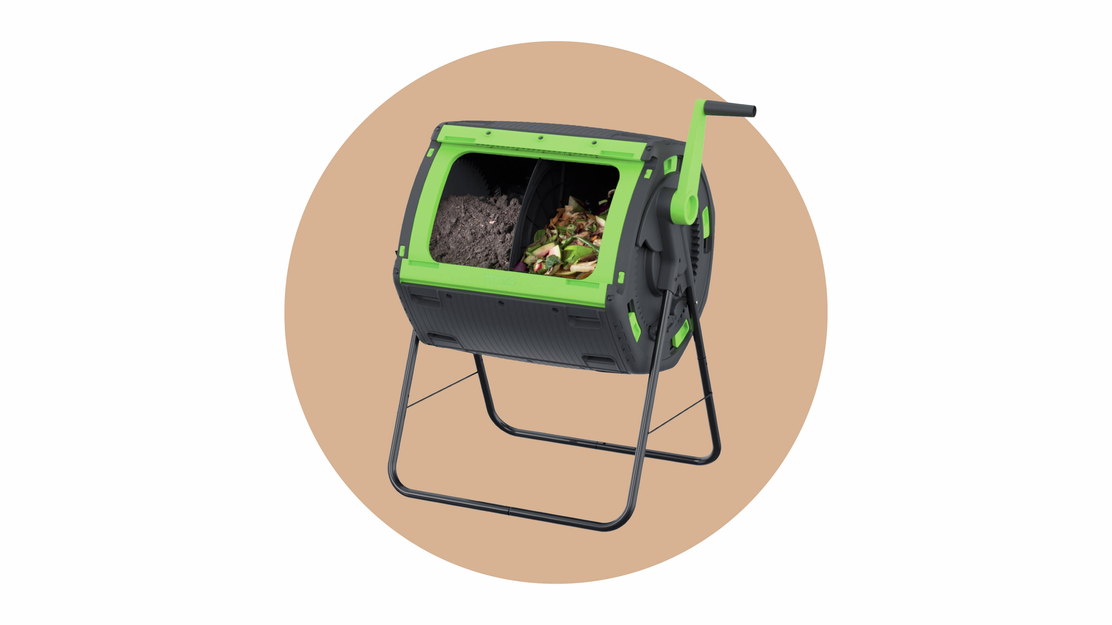 A Maze 180L 2 compartment geared compost tumbler