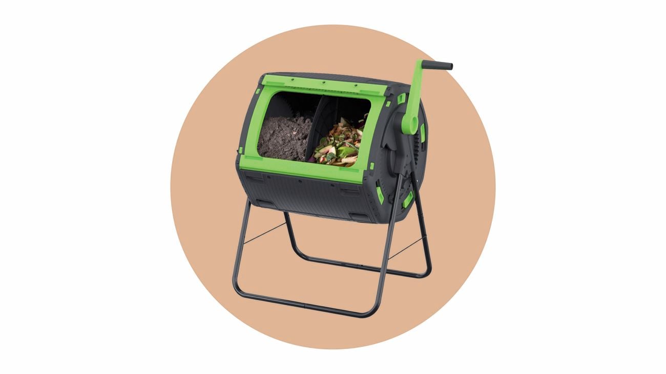 A Maze 180L 2 compartment geared compost tumbler