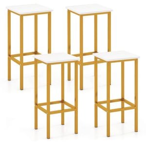 Costway 65cm Square Bar Stool Set Of 4 Breakfast Barstool Dining Chair