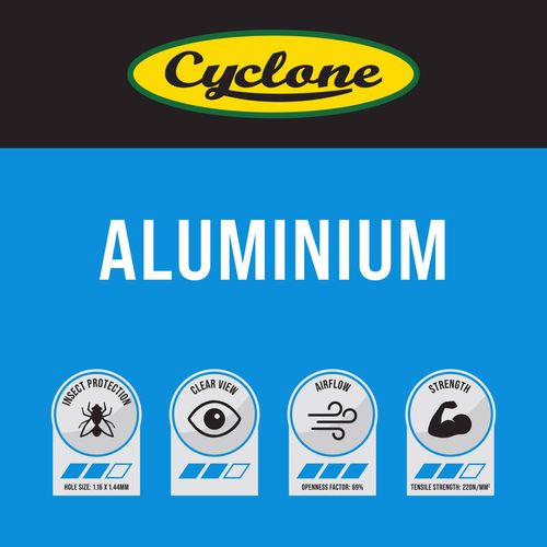 Cyclone 1220mm x 30m Aluminium Flyscreen - Bunnings Australia