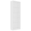 vidaXL 5-Tier Book Cabinet White Engineered Wood Storage Rack Bookcase Stand