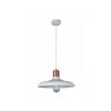 CLA Lighting PASTEL Dome Shape with Copper Lamp Holder Cover Pendant Light - White