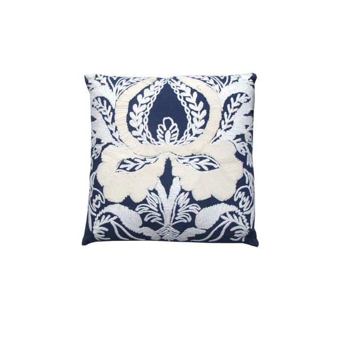 IDC Homewares Seville Blue Square Filled Cushion 43 x 43 cm