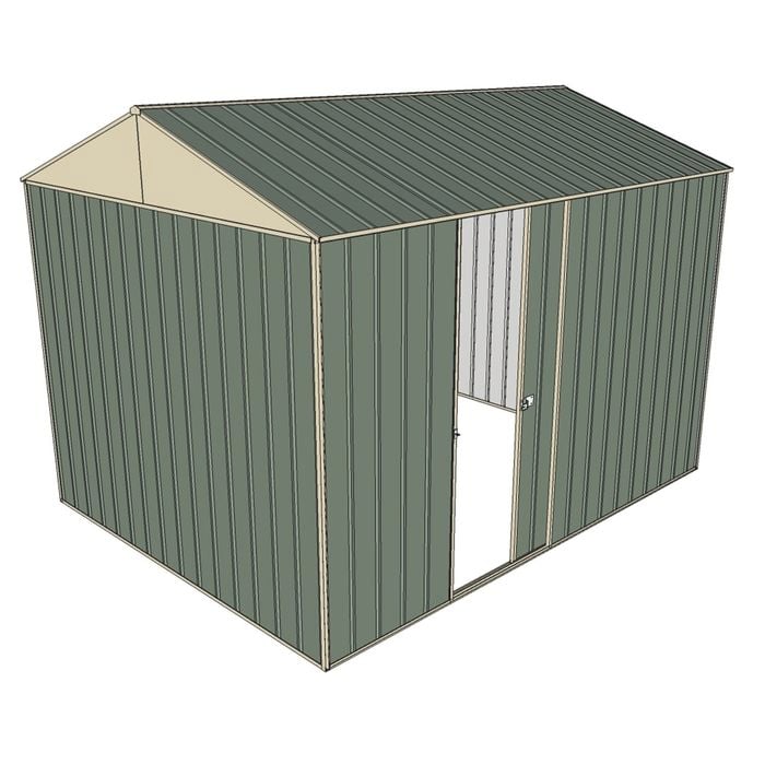 Build-a-Shed 2.3 x 3.0 x 2.3m Gable Single Sliding Side Door Shed - Green