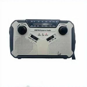 Solar Emergency Radio 4000mah Grey