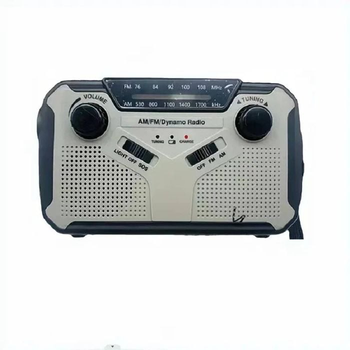 Solar Emergency Radio 4000mah Grey