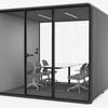 Focuspod Max Acoustic Boardroom Pod — 6 Person Large Soundproof Meeting Room (black)