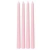 4x Tapered Dinner Candles Unscented Taper Wedding Candle 25cm in Pink - Pink | Candles