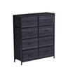 Bellos Living 8 Drawer Chest Woodgrain Pattern in Black