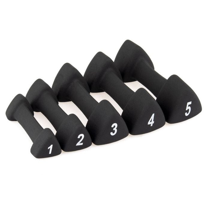 Smai Dumbbell Set - Neoprene 1kg-5kg Pairs - Black