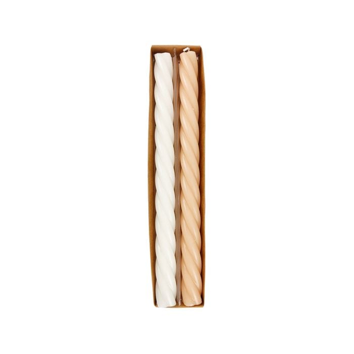 2pc Urban 25.5cm Swirl Pillar Vanilla Scented Candle - Cream/hone