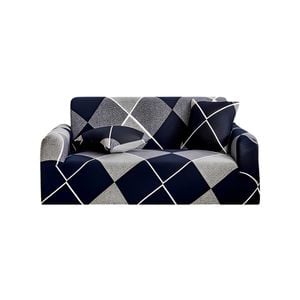 SOGA 2-Seater Checkered Sofa Cover