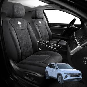 Australian Goose Edition Front Seat Covers for Hyundai Tucson 2021 - Current (NX4) - Suede, Universal Fit - Black