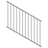 ProtectorAl 350-1200 x 900mm Palladium Silver Raked 16-30º Flat Top Garden Fence Panel