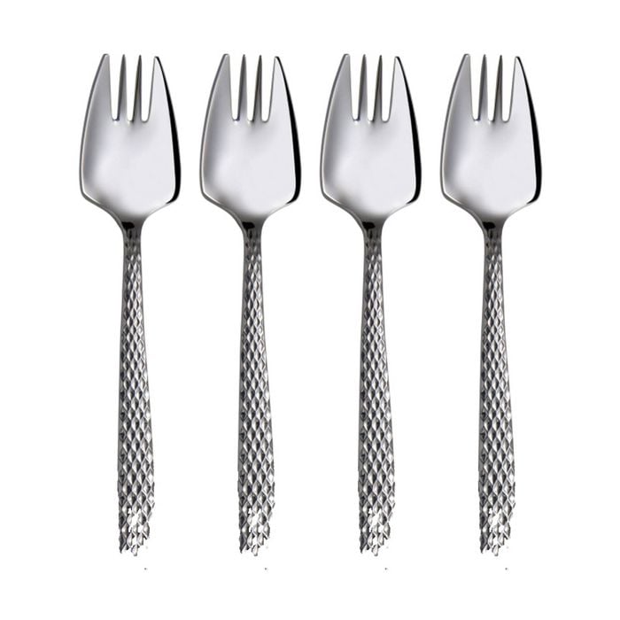 4x Maxwell & Williams Diamonds Stainless Steel Faceted Design Buffet Fork