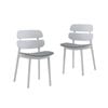 Daphne Dining Chairs PP Upholstered Seat White (set of 2)