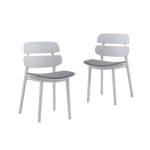 Daphne Dining Chairs PP Upholstered Seat White (set of 2)
