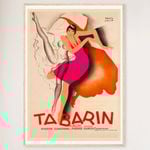 Galrie Tabarin by Paul Colin Vintage Art Deco Poster Elegant Stylish Home Décor, Wood Frame, 50 x 70cm (20 x 28inch)