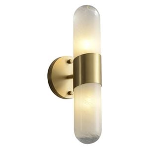LumenSphere Capsule Brass & Glass Wall Light - 2 Light, G9 Base