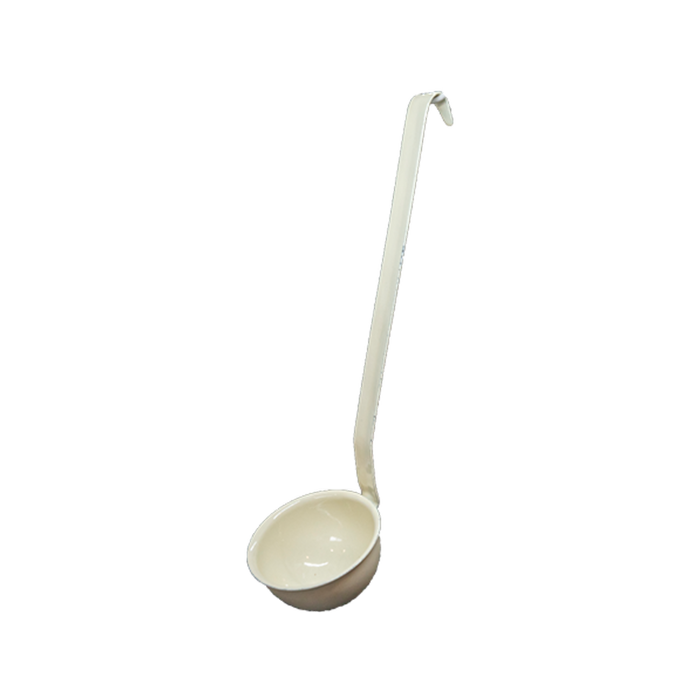 Urban Style Carbon Steel Enamelware Soup/Goulash Ladle - White