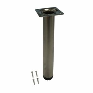 Adoored 30 x 230mm Brushed Nickel Round Table Leg