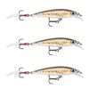 3x Rapala 8cm X Rap Jerkbait/Slashbait Hard Body Fishing Lures - Brown Trout
