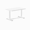 Desky Fixed Height White Melamine Desk 120x75cm White Leg