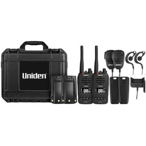 Uniden XTRAK 50 2-TP - 5 Watt Waterproof Smart UHF Handheld Radio with Large OLED Display and Instant Replay Function