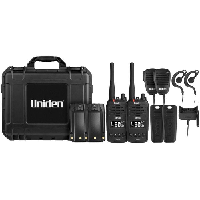 Uniden XTRAK 50 2-TP - 5 Watt Waterproof Smart UHF Handheld Radio with Large OLED Display and Instant Replay Function