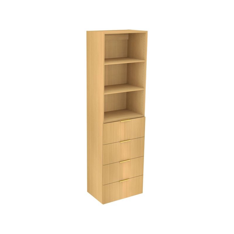 Lugna 2048 x 600 x 380mm Sand 2 Shelf And 4 Drawer Robe Insert