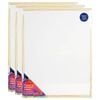 3x Art Boxd 40cm Stretch Canvas 280gsm Art Painting W/ Wooden Frame Lrg Natural